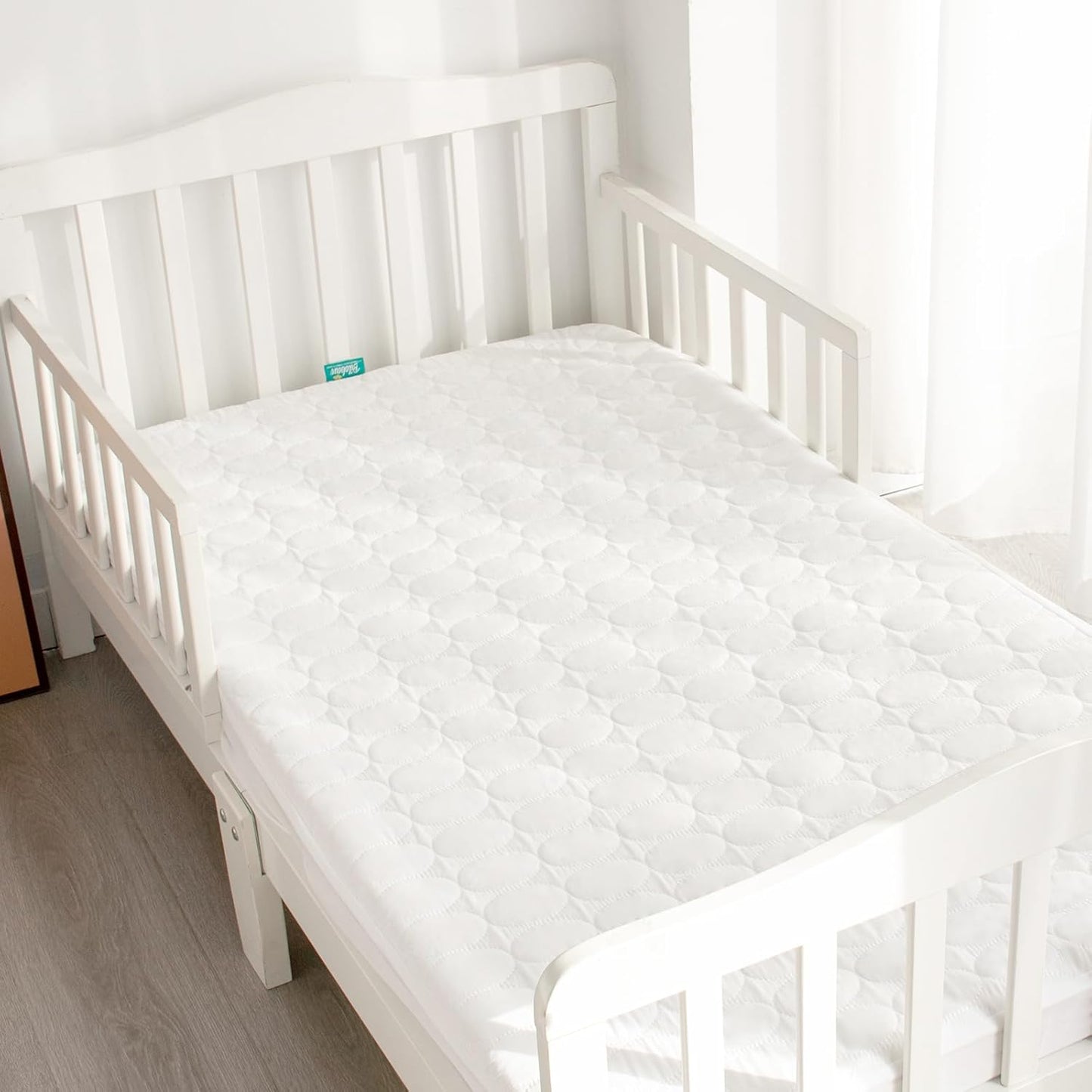 Crib Mattress Protector Pad Waterproof, Toddler Machine Washable & Dryer Fit Baby Bed Mattress Protector (Standard Size 52” X 28”)