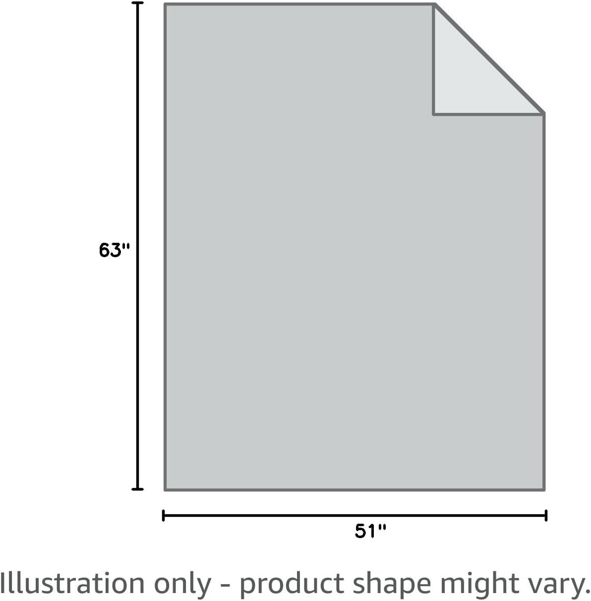 Sherpa Blanket Fleece Throw – 51X63, Grey & White – Soft, Plush, Fluffy, Fuzzy, Warm, Cozy, Thick – Perfect for Couch, Bed, Sofa, Chair - Reversible Throw Blanket