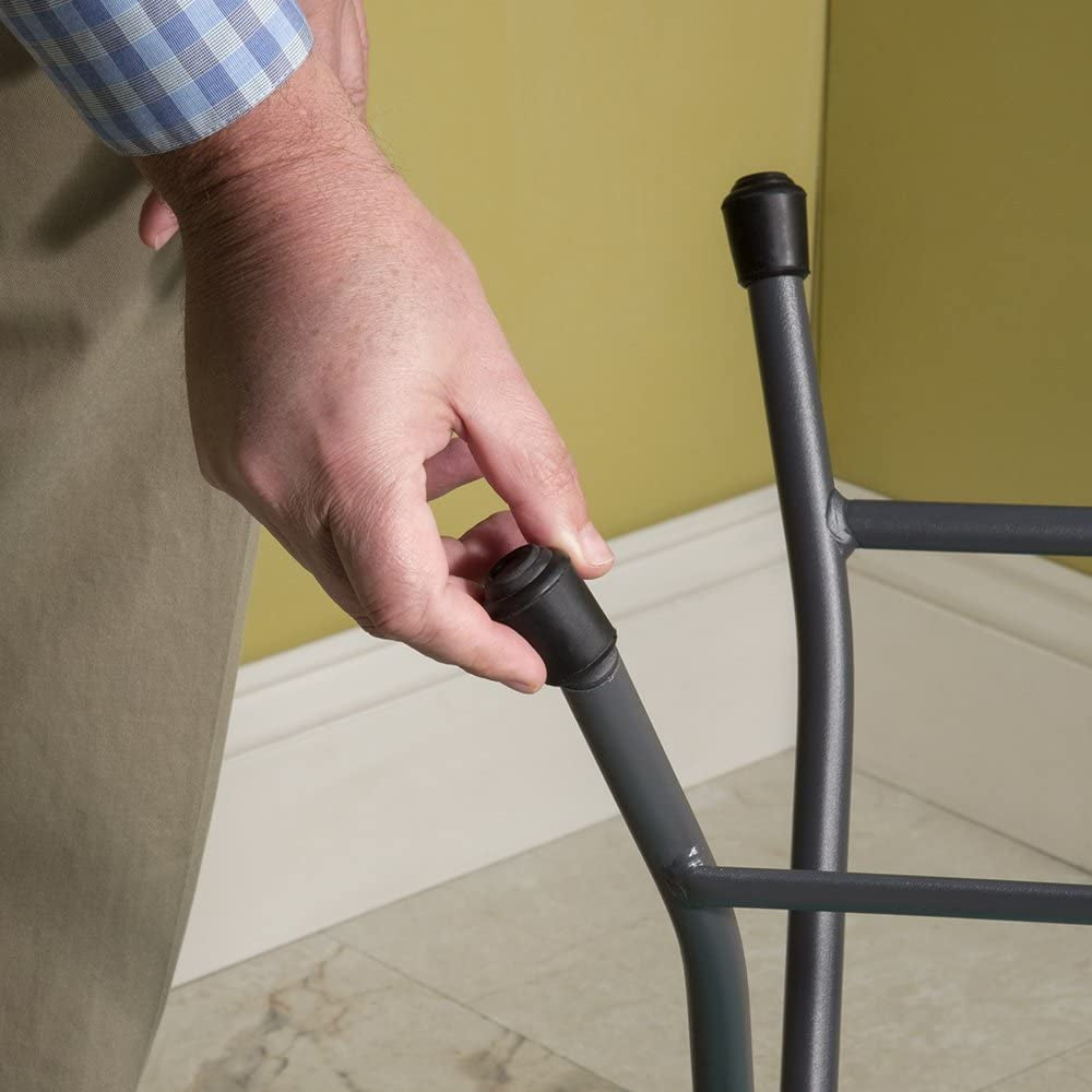 1/2" round Slip-On Rubber Folding Metal Chair Leg Tip Replacement - Protect Surfaces & Dampen Noise, Black (4 Pack)