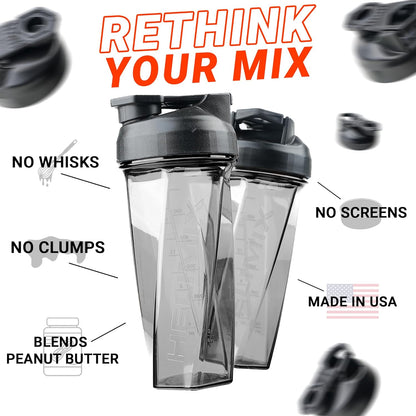 Vortex Blender Shaker Bottle 28Oz | No Blending Ball or Whisk | USA Made | Portable Pre Workout Whey Protein Drink Shaker Cup | Mixes Cocktails Smoothies Shakes | Dishwasher Safe