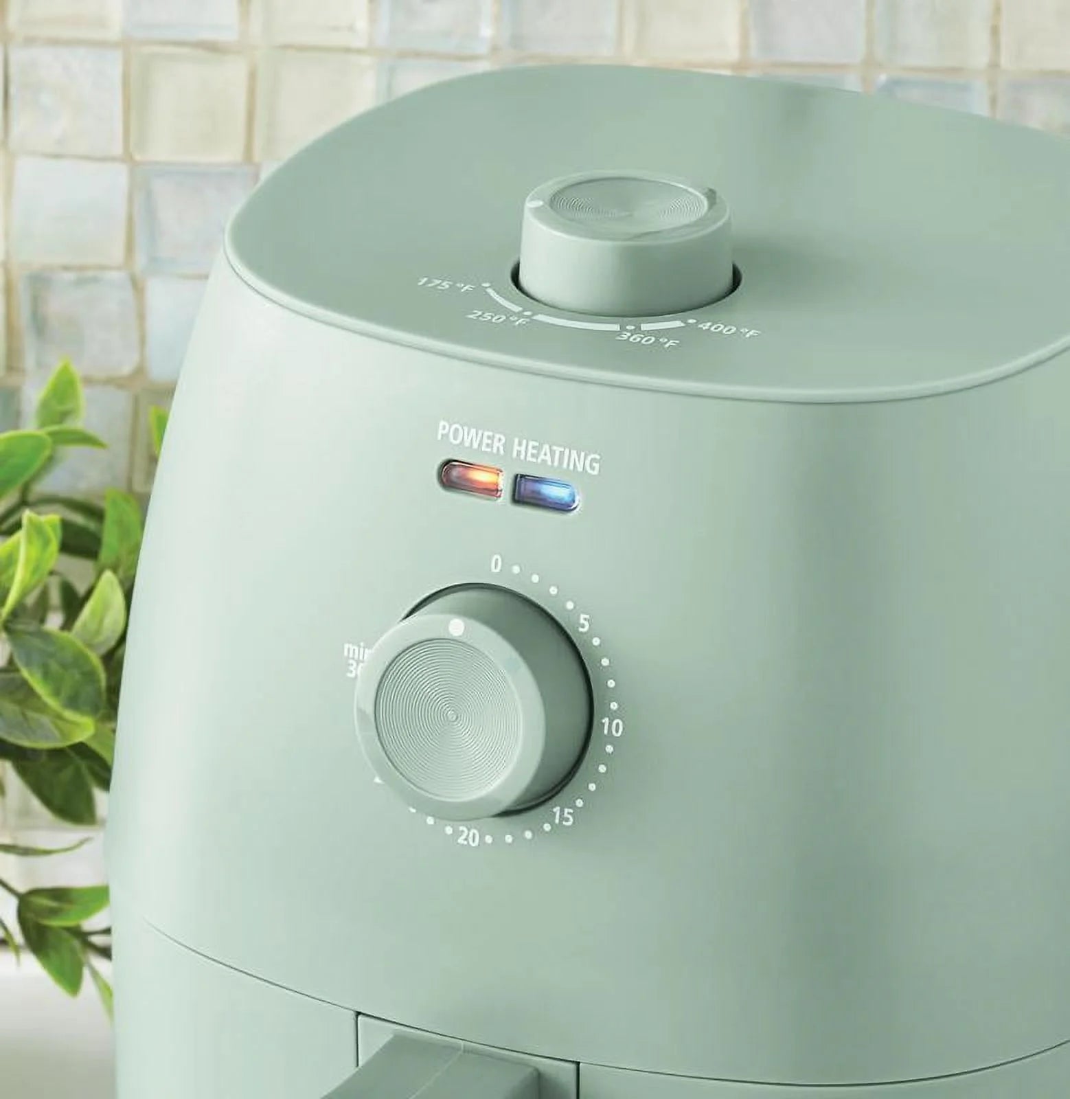 2.2 Qt Air Fryer, Sage Green - Automatic Shutoff