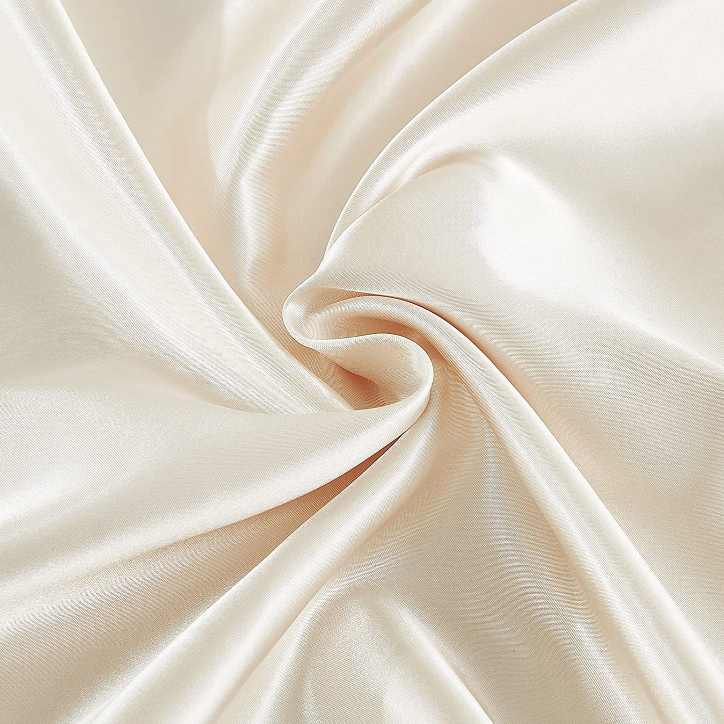 Satin Pillowcase for Hair and Skin Silk Pillowcase Set of 2 Beige Soft Pillow Cases 2 Pack Queen Size 20X30 Inches with Envelope Closure