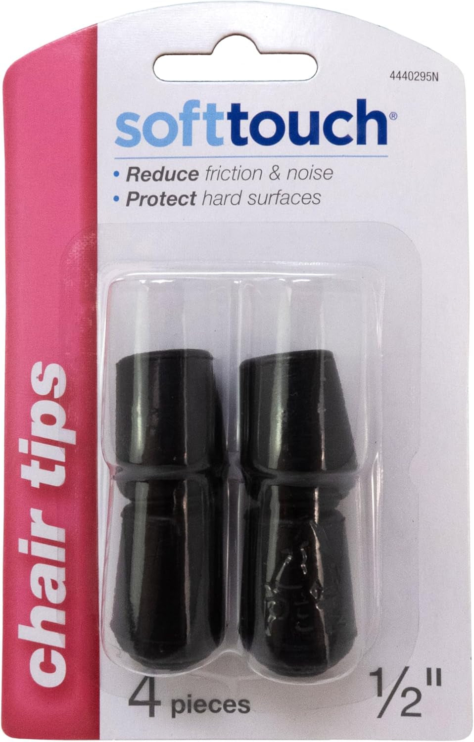 1/2" round Slip-On Rubber Folding Metal Chair Leg Tip Replacement - Protect Surfaces & Dampen Noise, Black (4 Pack)