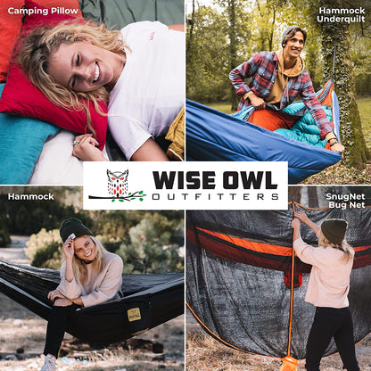 Camping Hammock - Camping Essentials & Camping Gifts, Portable Hammock Single or Double Hammock for Outdoor, Indoor W/Hammock Straps
