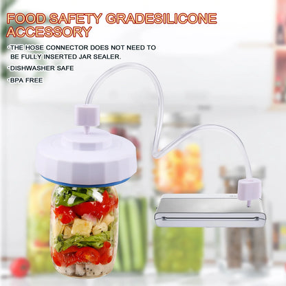 Electric Mason Jar Vacuum Sealer, Food Saver Vacuum Machine for Wide & Regular Mouth Jar, for Food Storage and Fermentation