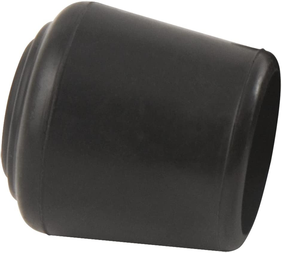 1/2" round Slip-On Rubber Folding Metal Chair Leg Tip Replacement - Protect Surfaces & Dampen Noise, Black (4 Pack)